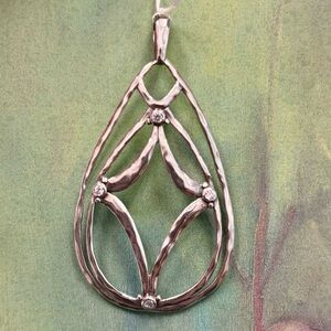 Silpada sterling silver pendant with CZ stones.